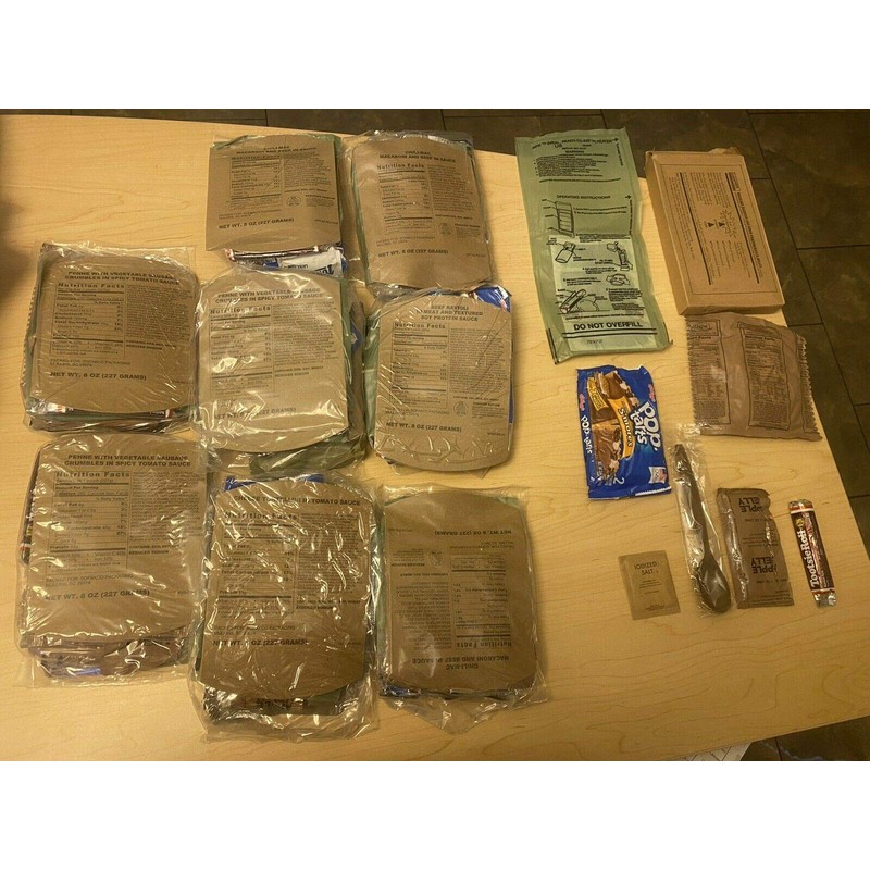 Case / 14 SOPAKCO MRE Emergency Ration Meals Ready to