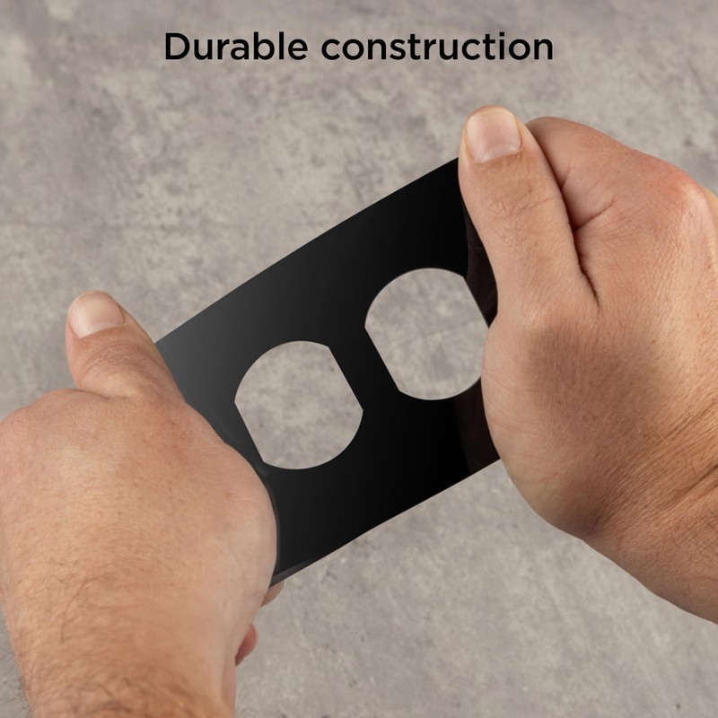 UltraPro Screwless Duplex Receptacle Wallplate, 1-Gang, Modern Snap-On Cover, Child-Safe,