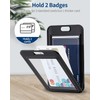 Pawfly 6 Pack ID Badge Holder with Double-Sided Windows Vertical