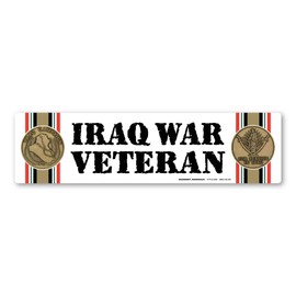 Iraq War Veteran Bumper Strip Magnet by Magnet America Is 2.875" x 10.875" Made for Vehicles and Refrigerators