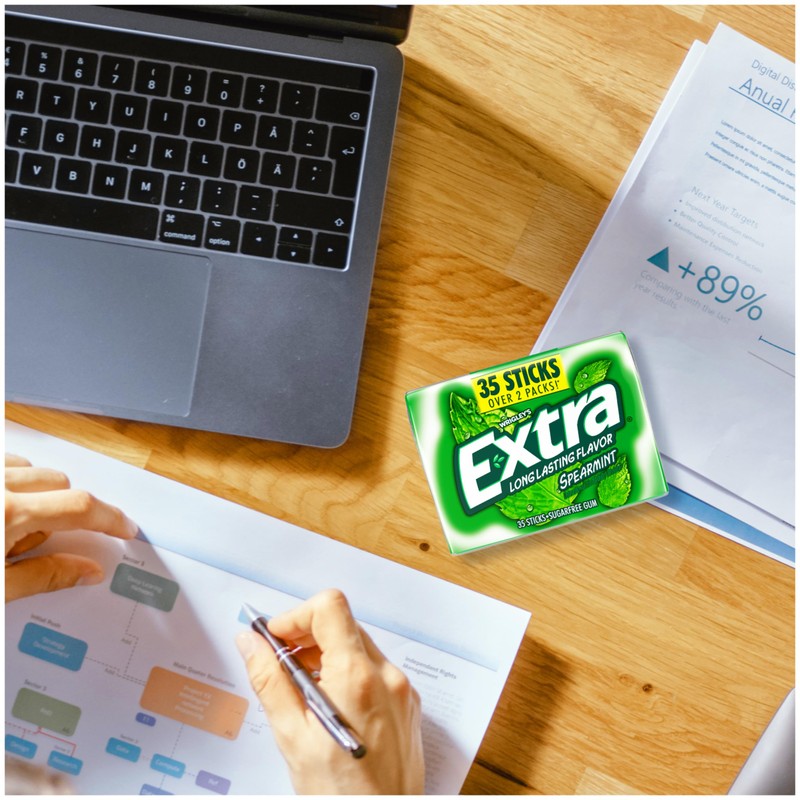 EXTRA Gum Spearmint, Bulk Chewing Gum Sugar-Free, Mega Pack of