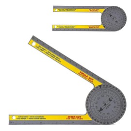 Miter Saw Protractor with Measuring Scales 360° Protractor Portable Miter Saw Protractor Inside Outside Miter Angle Finder for Most Building Trades