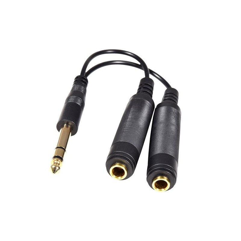 OmniaLaser 6.3 Jack Splitter Cable 6.3mm Jack to 6.30mm Stereo