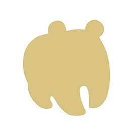 Panda Bear Cutout Unfinished Wood Kids Room Nursery Home Decor Zoo Theme Door Hanger MDF Shaped Canvas Style 1