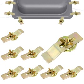 DALQUIS 8 Pcs Undermount Sink Clips, Sink Brackets for Kitchen, Bathroom & Vanity Countertops, Secure Support (Gold)