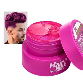 Red Hair Dye, Temporary Hair Colour, 2.8 Ounces, Rosy Red Hair Wax Styling Hair Tone Wax for Men Women, Pink Instant Hair Cream Mud Natural Hairstyle Pomade, Hair Dye Hair Wake Party & Cosplay