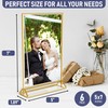 Gold Picture Frames Double-Sided, 6-Pack 5x7 Acrylic Table Number Holders,