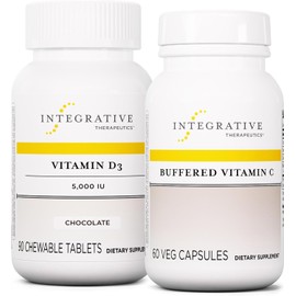 Integrative Therapeutics Integrative Therapeutics Bundle with Buffered Vitamin C 1,000 mg, 60 Capsules & Vitamin D3 125 mcg, 90 Chewables - Buffered Vitamin C for Antioxidant Support* - Vitamin D3 to Support Bone Health*