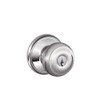 SCHLAGE F51A GEO 625 Georgian Knob Keyed Entry Lock, Bright