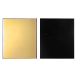 sourcing map 2pcs Welding Lens 5.24" x 4.5" Shade 11 Glass Replacement Welding Lenses Darkening Filter Plates for Welding Helmet, Gold Coated Filter Glass