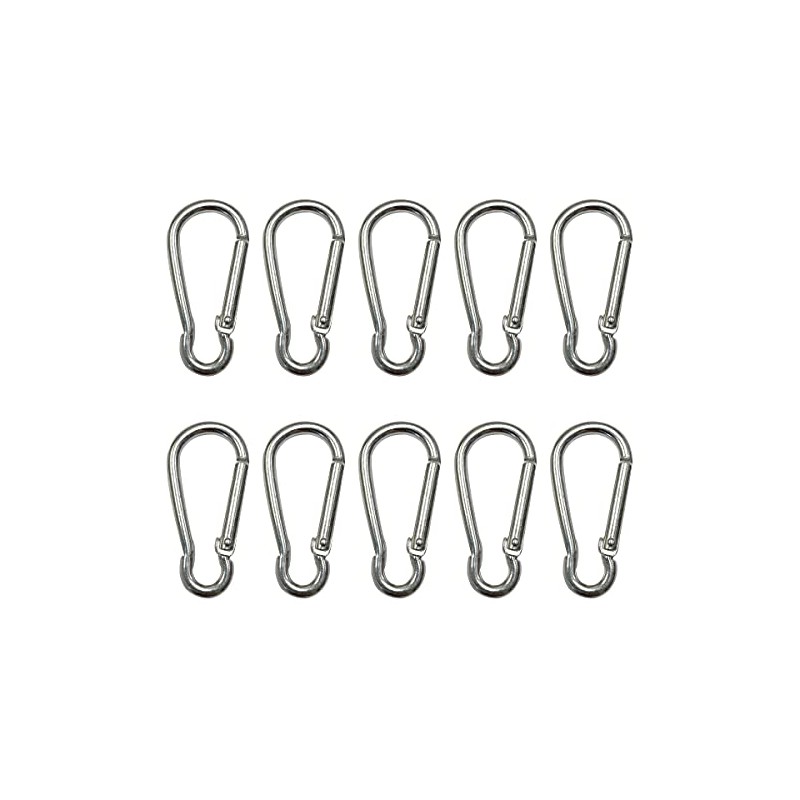Merrowstore Carabiner, Aluminum, 10 Pieces, Gourd Shape, Length 1.8 inches