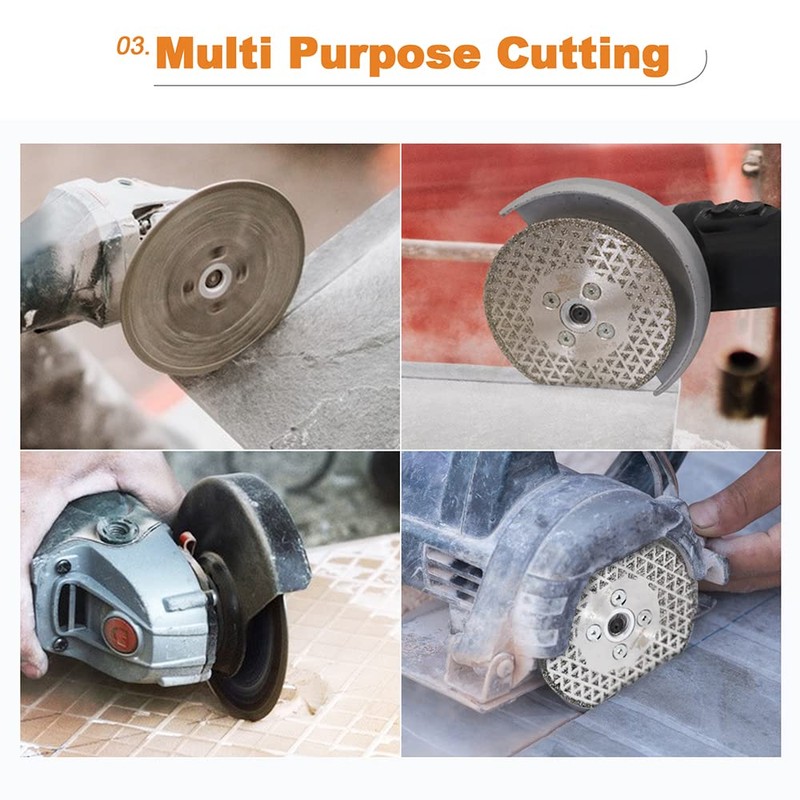 Electroplated Diamond Cutting Grinding Disc,BRSCHNITT 125mm for Granite Marble Single