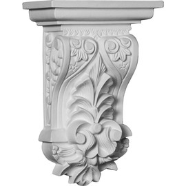 Ekena Millwork COR07X04X11NA 7 1/4" W X 3 1/2" D X 10 1/2" H Nadia Corbel, White
