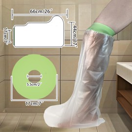 SLDOREAH100% Waterproof Leg Cast Cover for Shower Adult Cast Covers Protector Shower Bag Watertight Seal Keep Wounds Dry Reusable Covers for Bandage