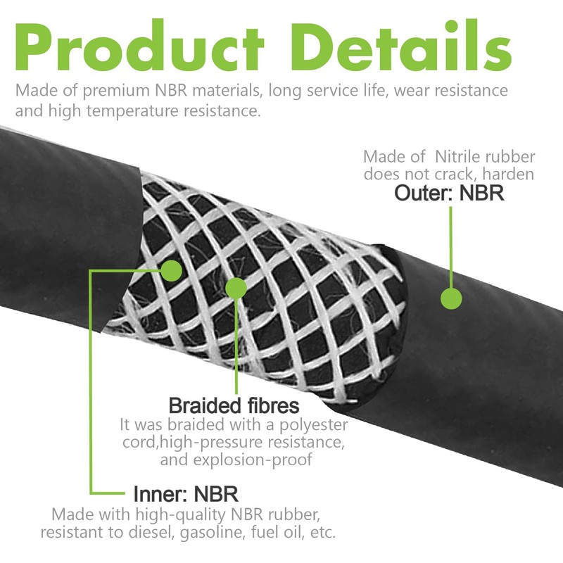 Jeemiter 3/4" ID x 20FT Fuel Oil Transfer Hose with
