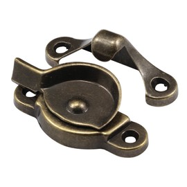 Prime-Line F 2653 Sash Lock, 1-15/16 and 1-7/8 In. Hole Centers, Fits Single/Double Hung Wood Windows, Diecast Zinc, Antique Brass-Plated, (Single Pack)