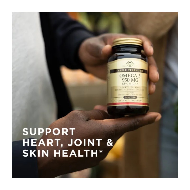 Solgar Omega 3 Triple Strength 950mg 100caps Sabor Sin sabor