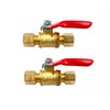 2Pcs 1/4 Compression Shut Off Valves,1/4" Compression x 1/4" Compression