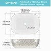 J-FAMILY 18.3'' x 13'' Bathroom Vessel Sink Leopard Texture Silver