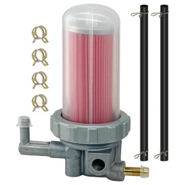 AM875142 Fuel Filter Fits for John Deere 856 855 756 755 655 332 330 F915 2653A 2243 3375 Garden Tractor and for 375 Skid Steer with Fuel Line