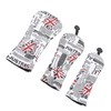 3PCS Golf Club Head Cover PU Waterproof English Flag Pattern