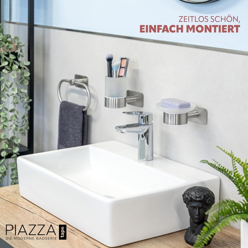 bremermann Piazza Bathroom Series Soap Dish, Matt Stainless Steel &