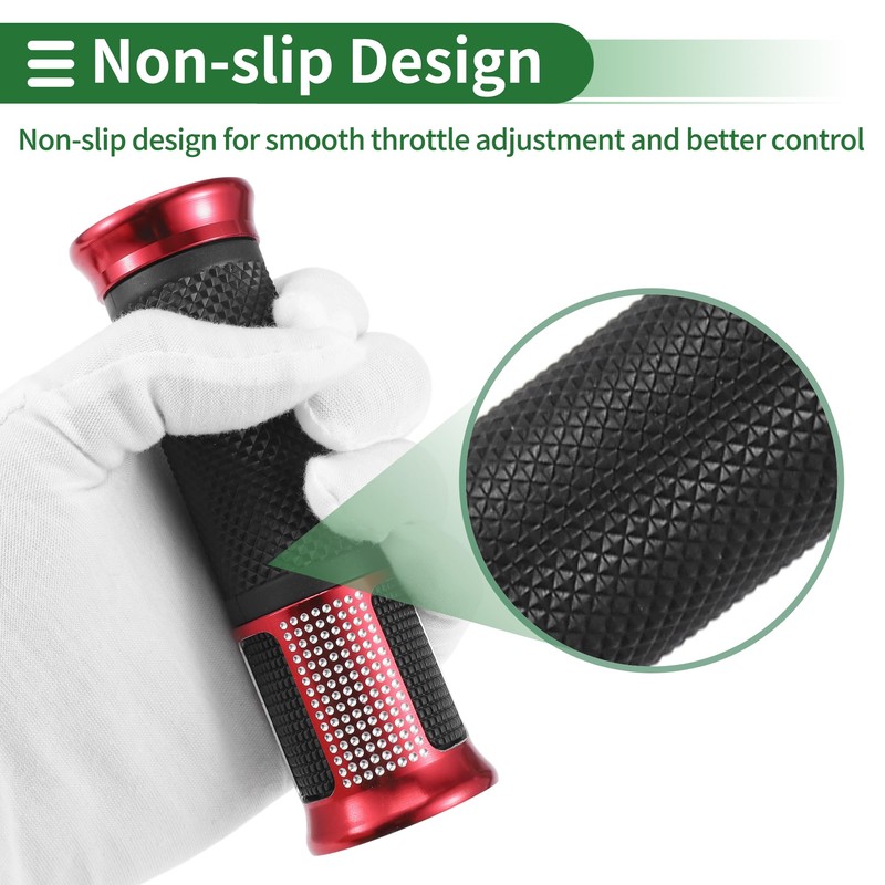 Partuto 7/8" 22mm 15/16" 24mm Motorcycle Hand Grips Cover Kit