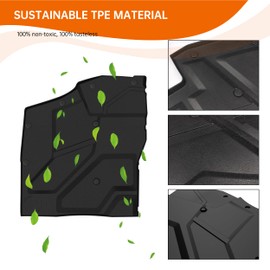 CUSAUTV Floor Mats for Xpedition XP/ADV 2024+, TPE Front Row Floor Liners Compatible with Polaris Xpedition XP XP5/ ADV ADV5 2024+ Accessories All Weather Protection Slush Mats (2PCS)