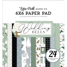 Echo Park Double-Sided Paper Pad 6 x 6 Inch Wedding Bells