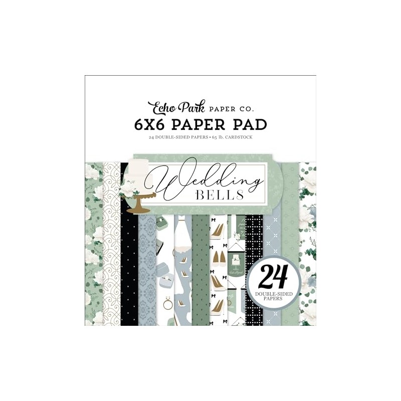 Echo Park Double-Sided Paper Pad 6 x 6 Inch Wedding
