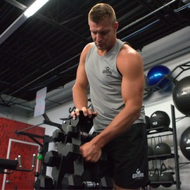 Gronk Fitness A-Frame Dumbbell Rack | 6-Tier Vertical Weight Rack for Home or Garage Gym | Space-Saving Steel Stand Holds Up to 12 Dumbbells (Rack Only)