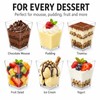 YANJINGSHE Dessert Cups, 100 Pack 120ml Clear Square Dessert Pots