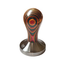 scarlet espresso Classic Colorato Tamper, Stylish Espresso Stamp with Ergonomic Handle Made of Colourful Fine Wood, for Perfect Espresso, Barista (Multi, 51 mm)