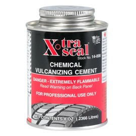 XTRA SEAL Cold Vulcanizing Rubber Cement Tire Repair 8oz can Wheel Bicycle Patch Plug Glue