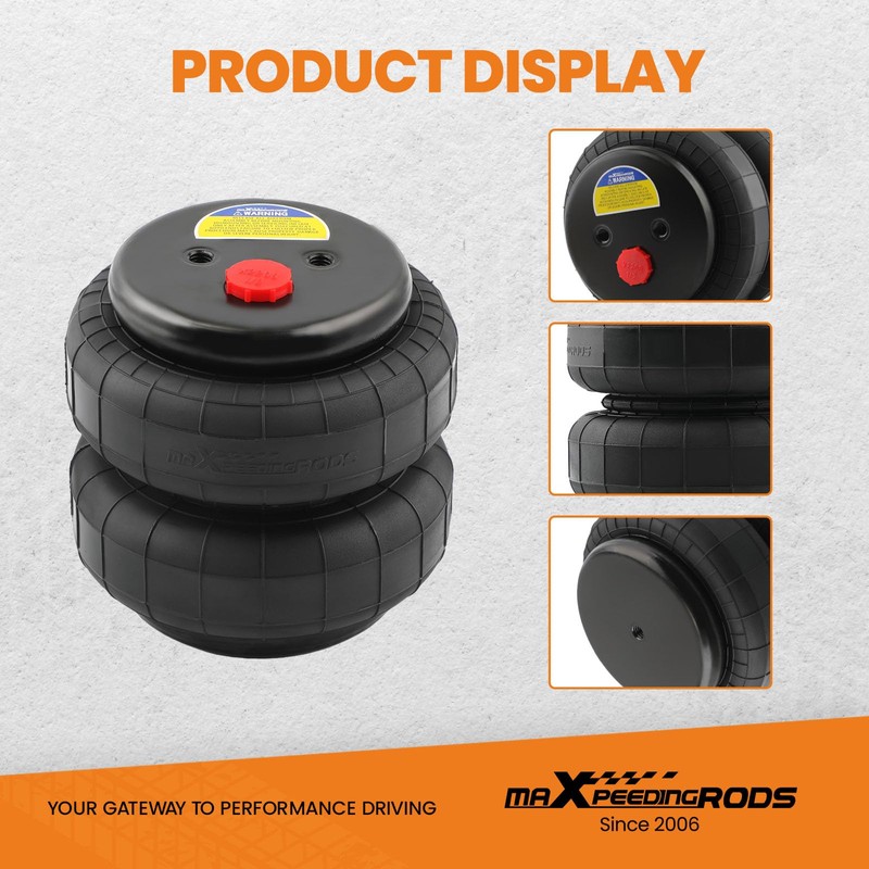 maXpeedingrods 2PCS Universal Air Suspension Spring Double Bellow Standard 2500