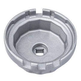 64mm Oil Filter Wrench for Toyota Replacement with Avalon,Camry, Lexus, 4-Runner, Tundra, RAV4, Highlander, Scion, Sienna and More 2.5L to 5.7L Engines Oil System Housing Tool (Silver)