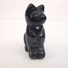Lovionus89 Natural Black Obsidian Cat Crystals Stones Statue, 5cm Bag