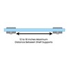 Dulles Glass Floating Shelf Brackets, Rectangular Clamps Heavy Duty, Chrome,