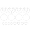 PATIKIL 4.3 Inch Lamp Shade Ring, 4 Set Lamp Shade