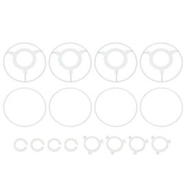 PATIKIL 4.3 Inch Lamp Shade Ring, 4 Set Lamp Shade Frame with E27 to E26 or E17 Adapter Lampshade Frame Wire for DIY Drum Lampshade Table Floor Lamp