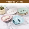 sourcing map Soap Container, 1Pcs 15.5x11cm Plastic Soap Dish with