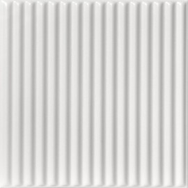 A La Maison Ceilings R133 Corrugated Pre-Painted Foam Glue-up Ceiling Tile (21.6 sq. ft./Case), Pack of 8, Ultra Pure White - Satin (Behr)