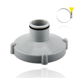 Fox·Bunny Adapter for Suction Hose (Diameter 80 mm to Diameter 32 mm), Adapter for Pool Hose to Filter System for Quick-Up Pools from Intex and Bestway with Hose Clamp