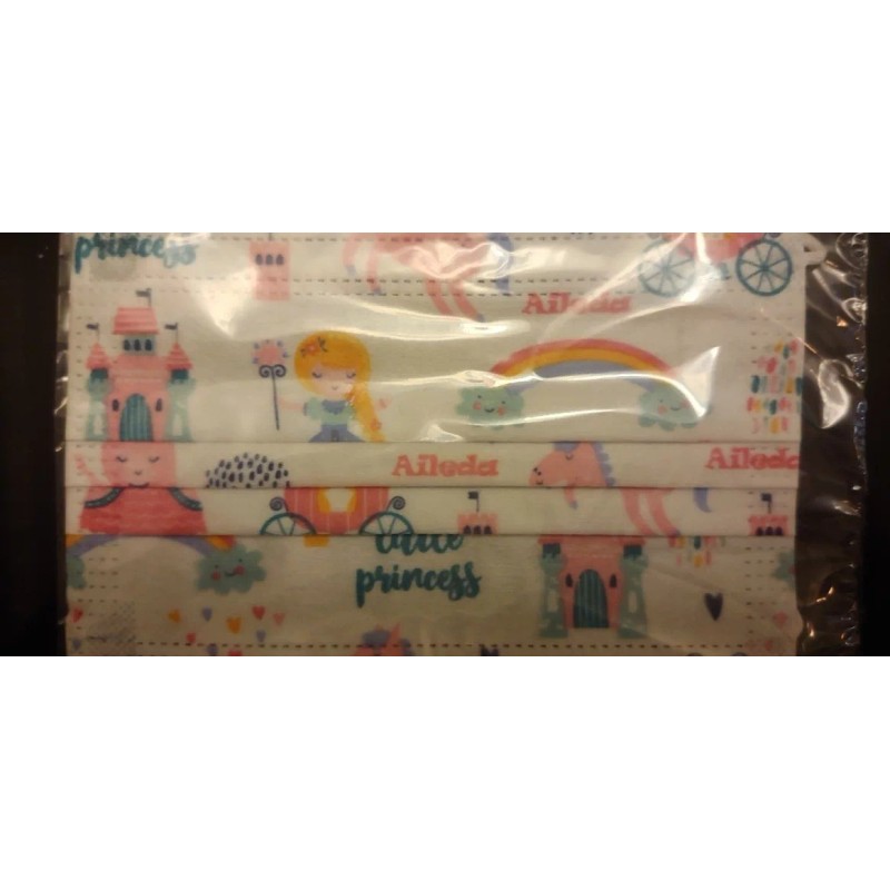 Qitao 10 Mascarillas Deshechable Tst Para Niñas Dibujos 3-12 Años