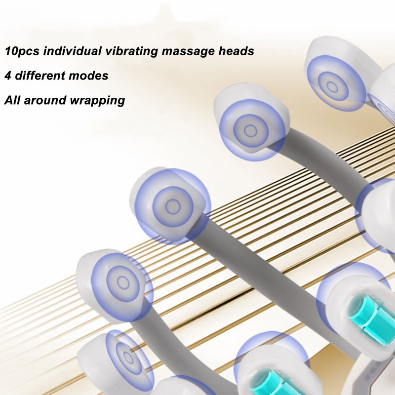 Electric Claw Head Massager with Heating 4 Modes Red LED