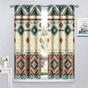 YCness Aztec Curtains for Bedroom, Southwestern Ethnic Geometric Window Treatments