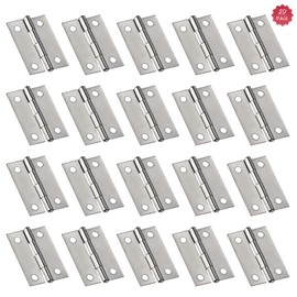 Fulaicai 20PCS Hardware Door Hinges, 1.5 Inch Stainless Steel Folding Butt Hinges Home Furniture Repair Cabinet Hinges for Wooden Cupboard Doors Windows Drawer Jewelry Box