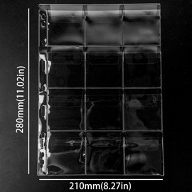 Stamp Pocket Pages Plastic Coin Holders Stamp Currency Protector Coin Collecting Supplies 10 Sheets