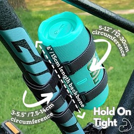 Favation Portable Speaker Mount for Bike - Adjustable Waterproof Velcro Strap Holder for JBL Flip and Charge Series, on Railing or Frame of Bicycle, Golf Cart, Scooter, UTV, ATV, Motorcycle, Stroller