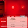 DORESshop Red Night Light, Auto On/Off, 0-100 LM Adjustable Brightness,